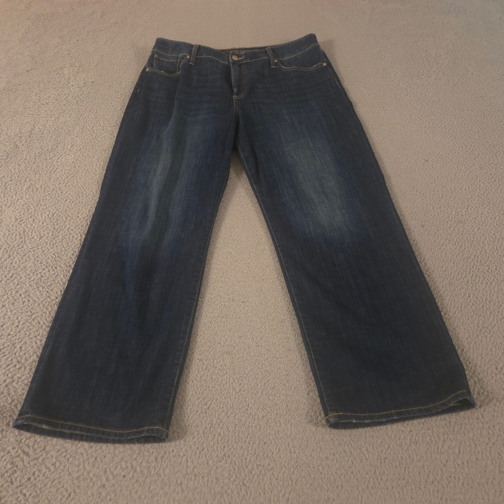 Chico's Jeans Womens 2.5R US 14R So Slimming Girlfriend Straight Ankle Stretch